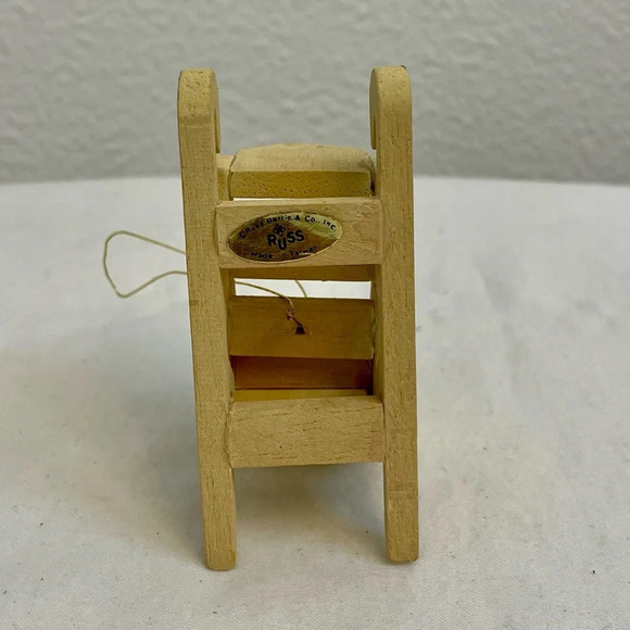Vintage Russ Country Antique Ornaments Wooden Sleigh Style # BX 2056. - Picture 10 of 10